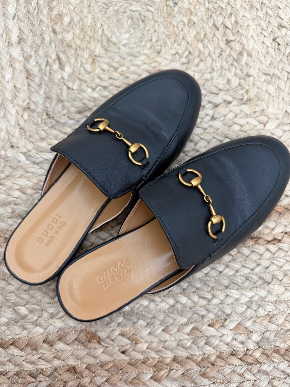 Gucci Black Princeton Mules Size 37